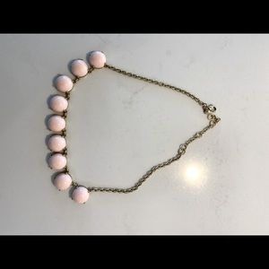 JCrew large pink beaded statement necklace